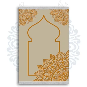 فرشینه از جنس پارچه هازان مخمل ترک طرح سجاده برند دفه کد DSJ 54