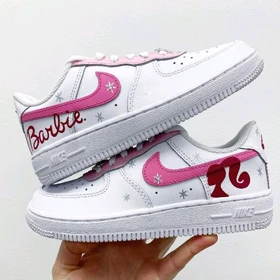 کفش اسپرت نایک ایرفورس مدل air force طرح Barbie nike کد 142203
