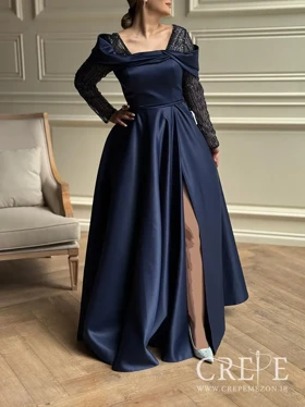 ماکسی ساتن بالاتنه سنگدوزی