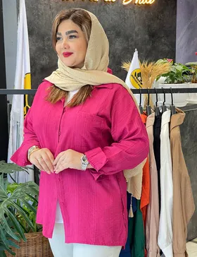 مانتو بغل دکمه سلین کد : 100322