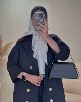 کت ماکسی دکمه طلایی
