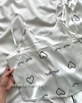 تاپ و شلوارک راحتی ساتن