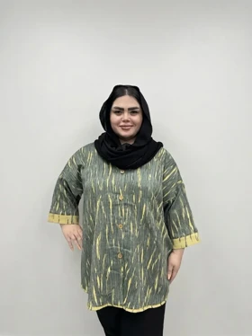 شومیز دو رو سایز بزرگ زنانه، راحت و کاربردی