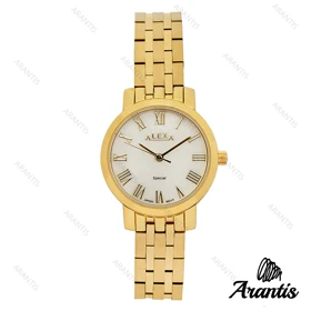 ساعت الکسا 0108 زنانه تمام طلایی w-10126