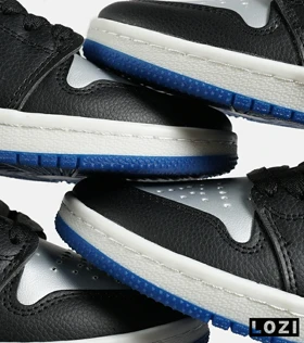 کفش کتانی مردانه مشکی آبی نایک NIKE jordan 1