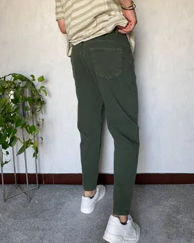 شلوار کتان ZARA رنگ سبز یشمی