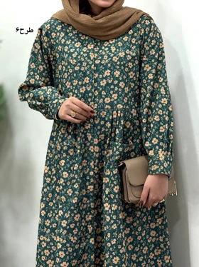 پیراهن مانتویی پاییزه طرحدار آیسو سانیا 1