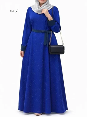 پیراهن مانتویی بلند نگین 2