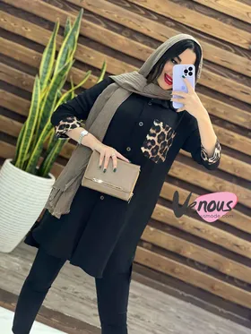 شومیز ابروبادی جیب پلنگی