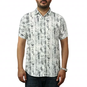 پیراهن آستین کوتاه طرح دار مردانه مدل 6111415