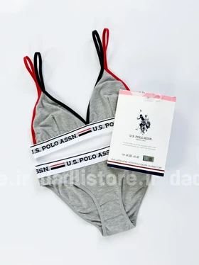ست نیم‌تنه بدون کاپ بند دوبل و شورت اسلیپ پولو U.S Polo Assn