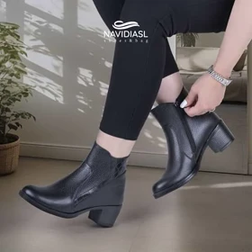نیم بوت زنانه چرم کد 4037006