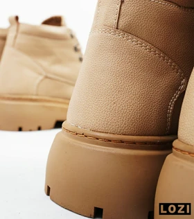نیم بوت چرمی مردانه کرم Timberland