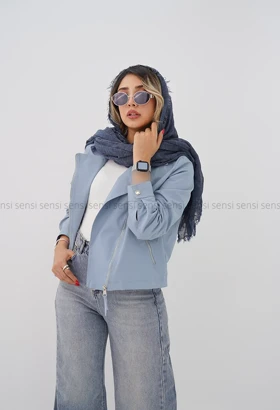 ترنچ کت زیپ کج کد1004350