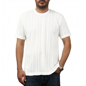 تیشرت آستین کوتاه بافت مردانه سیزر مدل 15512052