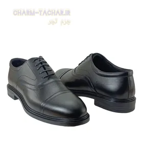 کفش رسمی/اداری/مجلسی بندی چرم طبیعی مدل برت لیزری