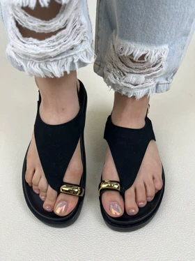 صندل زنانه انگشتی زارا رویه دار پشت کمربندی ZARA کد 1526