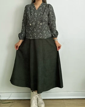 دامن مخمل کبریتی پینار