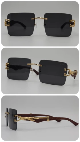 عینک آفتابی زنانه کارتیر Cartier ضد اشعه UV400 ایتالیایی (مشکی1)