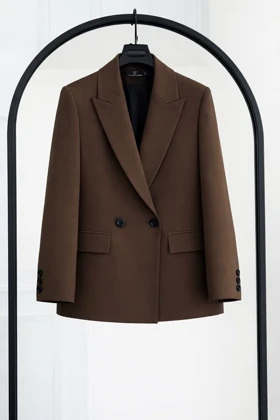 کت بیسیک قهوه ای 383