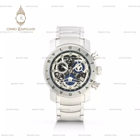 ساعت مچی بولگاری کورنوگراف بند سیلور صفحه اسکلتون Bvlgari