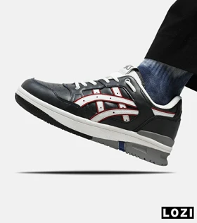 کفش کتانی مردانه مشکی سفید قرمز ASICS TIGER RUNNER II