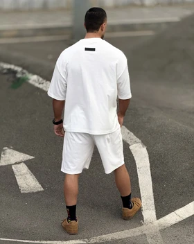 تیشرت باکسی اسنشیال (Essentials) طرح فیر آف گاد (سفید)