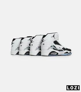 کفش کتانی ساق‌دار مردانه سفید مشکی Nike air jordan 6