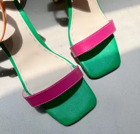 صندل پاشنه‌بلند زنانه مدل رنگی پنگی