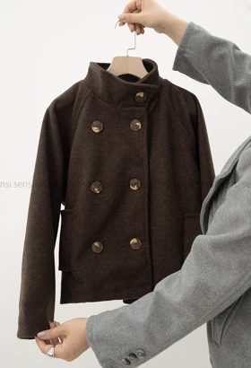 ترنچ کت فوتر یقه ایستاده کد1004826