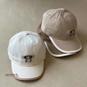 کلاه بیسبالی بچگانه کتان طرح تدی