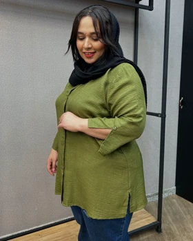 شومیز مانتویی ساده شانتون