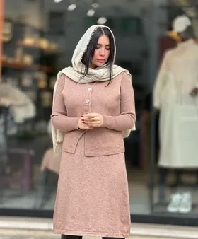 بافت دوتیکه ژیله و سارافون وارداتی کد 705