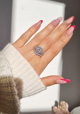 انگشتر جواهری 3لاین