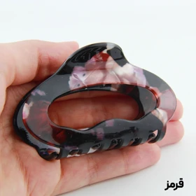 کلیپس دخترانه مدل منحنی آبرنگی بزرگ (قرمز)