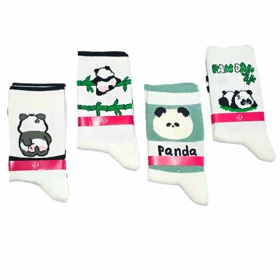 جوراب نخی ساق بلند پاندا سایز 36 تا 41