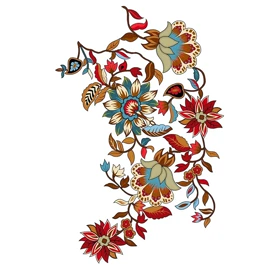 استیکر پارچه و لباس پاد آفرین مدل گل کد 3960