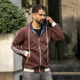 کاپشن بادی مردانه قهوه ای مدل P300