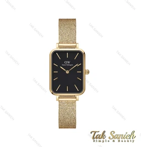 ساعت دنیل ولینگتون زنانه مستطیلی طلایی صفحه مشکی DW-4361-L