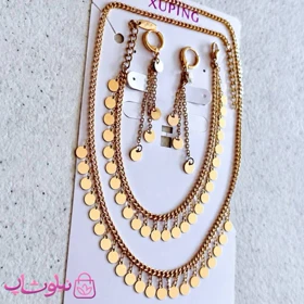 سرویس زنانه ژوپینگ مدل پولکی (آویزهای دایره) کد 3000
