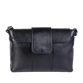 کیف دوشی چرم زنانه 145 (مشکی)