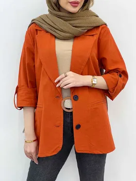 مانتو دو دکمه ثمین