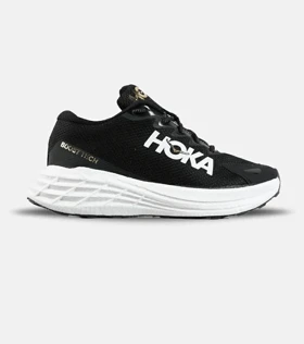 کفش کتانی طوسی مشکی سفید HOKA