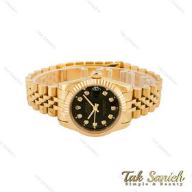 ساعت رولکس طلایی زنانه صفحه مشکی Rolex-4523-S-L