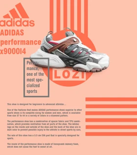 کفش کتانی مردانه و زنانه طوسی سفید گلبهی ADIDAS performance x9000l4
