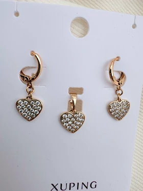 نیم ست قلب ژوپینگ قفل کلیپسی بدون زنجیر