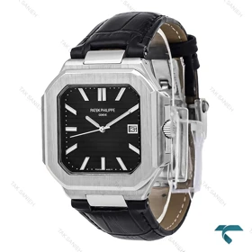 ساعت مردانه پتک فیلیپ Cubitus سیلور بند چرم مشکی Patek-6931-G
