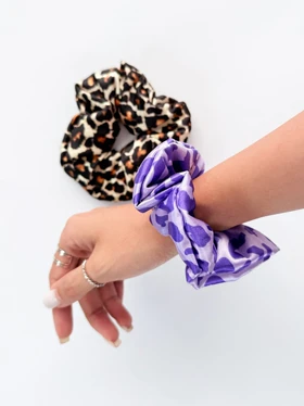 کش مو اسکرانچی ساتن پلنگی