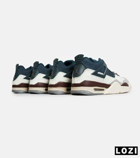 کتانی ساق‌دار زنانه و مردانه آبی سفید کرم Nike air jordan 4