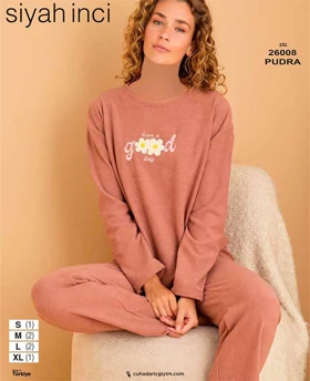 بلوز وشلوار راحتی سیاه اینجه کد 26008